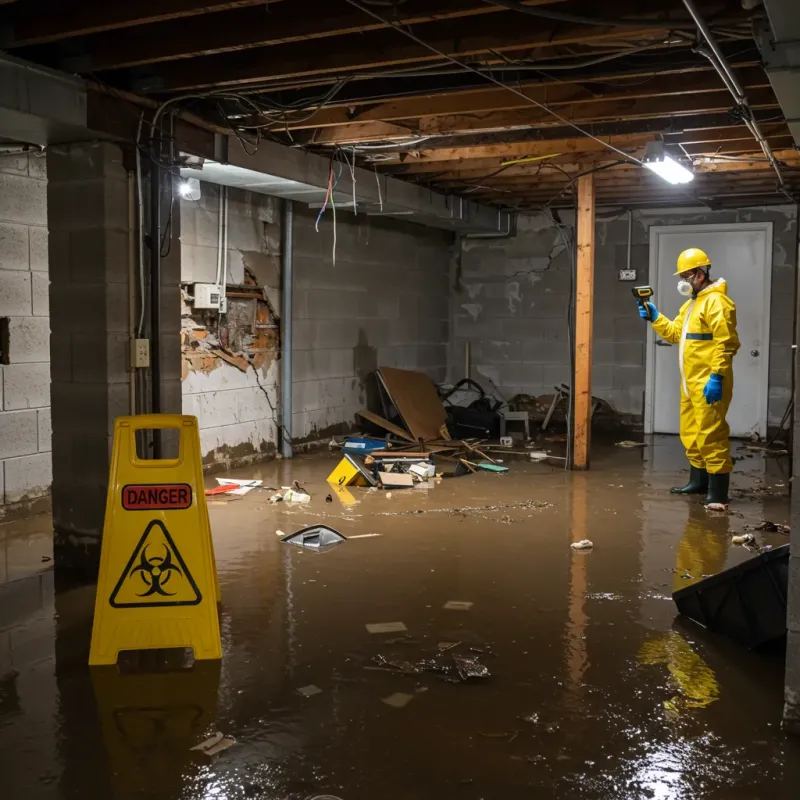 Flooded Basement Electrical Hazard in Wayne County, UT Property