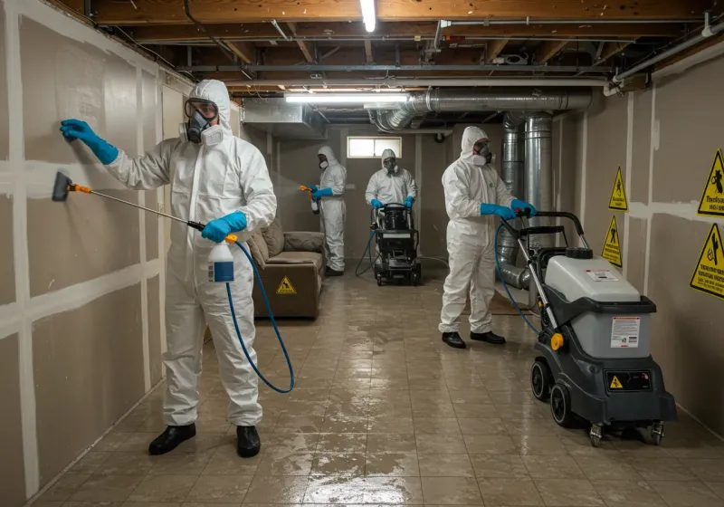 Basement Moisture Removal and Structural Drying process in Wayne County, UT